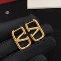 Signature Emblem Drop Earrings in Gold-Tone – Design 02 main product view