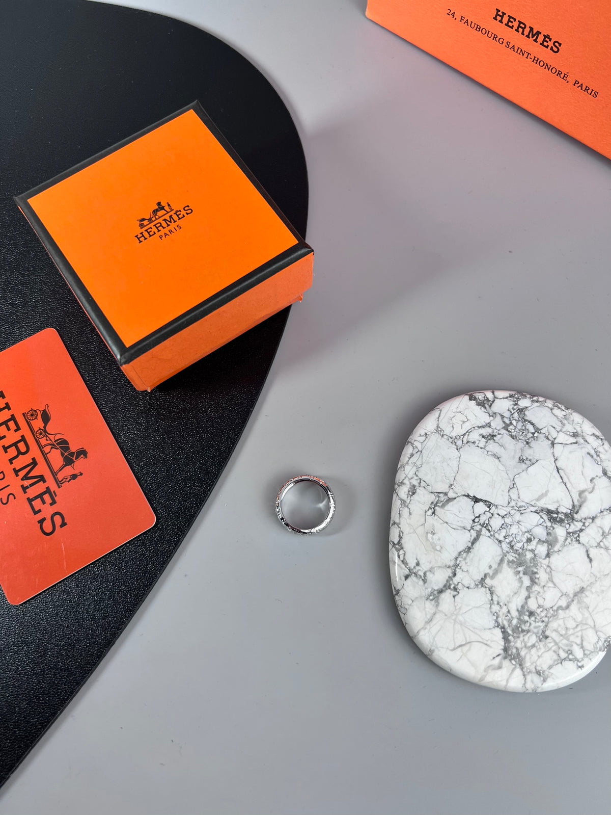 Horse Statement Ring in Polished Metal-Tone – Design 001 styled product view