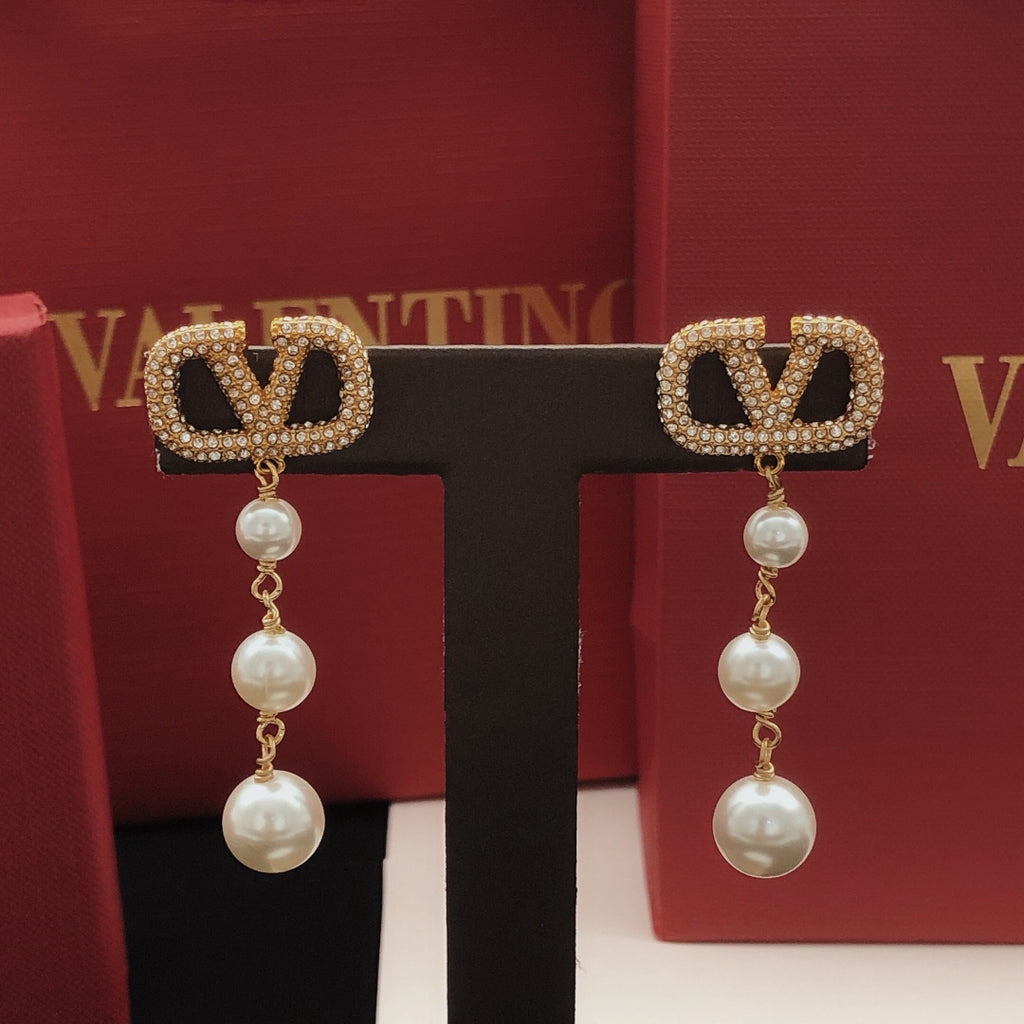 Signature Emblem Stud Earrings in Gold-Tone – Design 13 front view