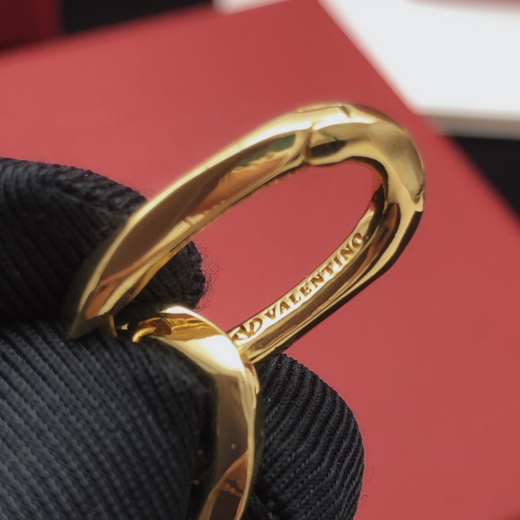 Signature Emblem Drop Earrings in Gold-Tone – Design 08 side detail