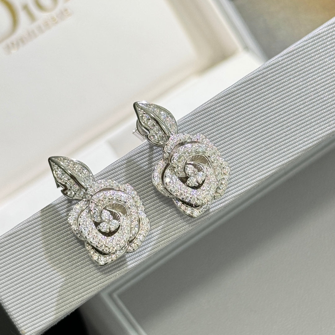Signature Emblem Stud Earrings in Gold-Tone – Design 038 main product view