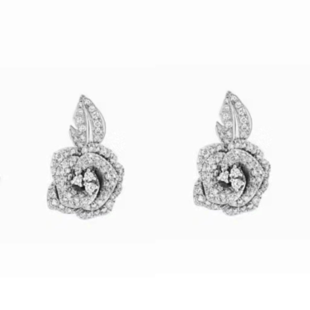 Signature Emblem Stud Earrings in Gold-Tone – Design 038 front product view