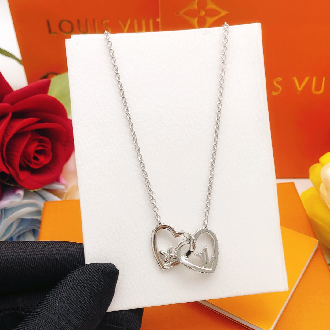 Heart Pendant Necklace in Gold-Tone – Design 005 styled product view