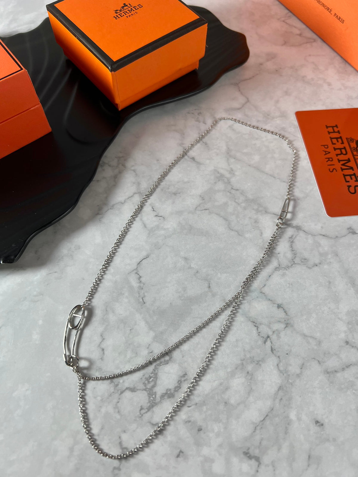 Horse Pendant Necklace in Polished Metal-Tone – Design 014 main product view