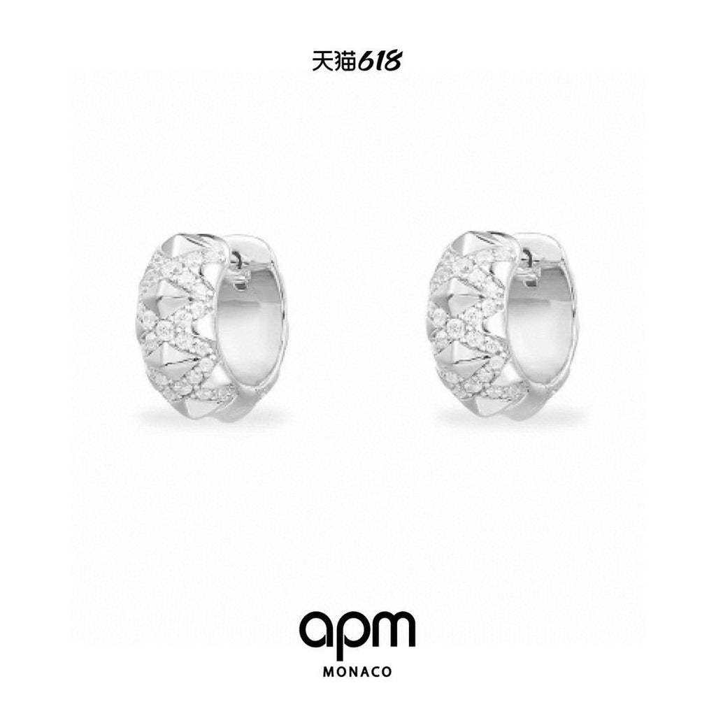 Spike Hoop Earrings in Silver-Tone main product view