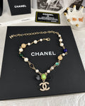 Bow Pearl-Detail Pendant Necklace – Pearl Detail – Design 006 main product view