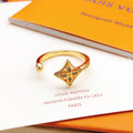 Geometric Emblem Statement Ring in Gold-Tone – Design 009 main product view