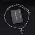 Signature Emblem Pendant Necklace in Polished Metal-Tone – Design 108 main product view
