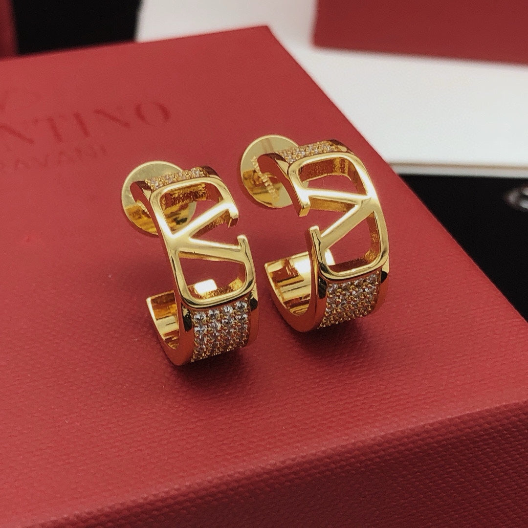 Moon Drop Earrings in Gold-Tone – Design 02 detail view