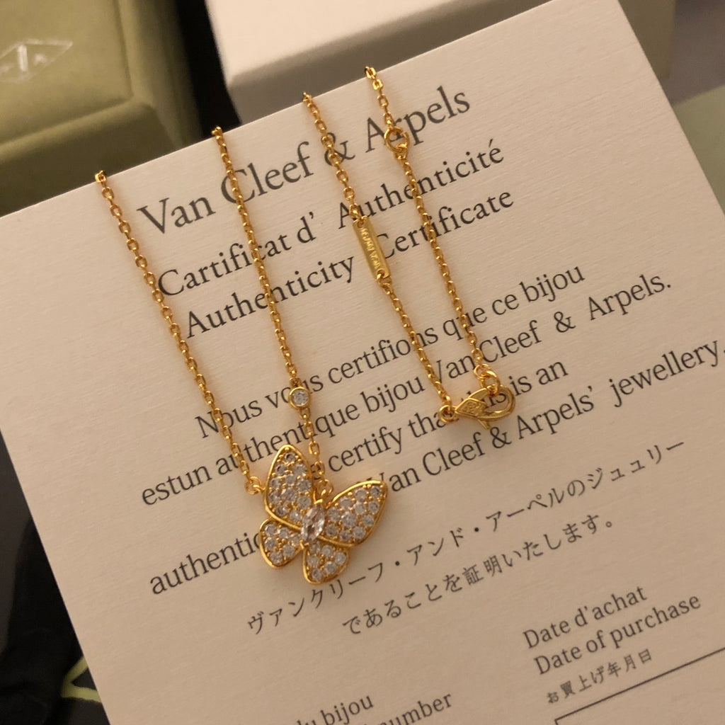 Clover Pendant Necklace in Polished Metal-Tone – Crystal Detail styled product view