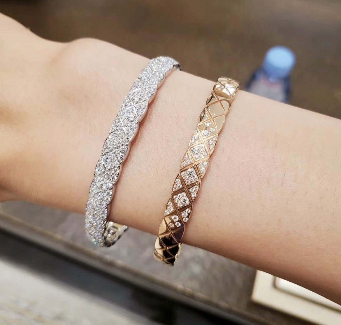 Signature Emblem Bangle in Polished Metal-Tone – Design 038 main product view