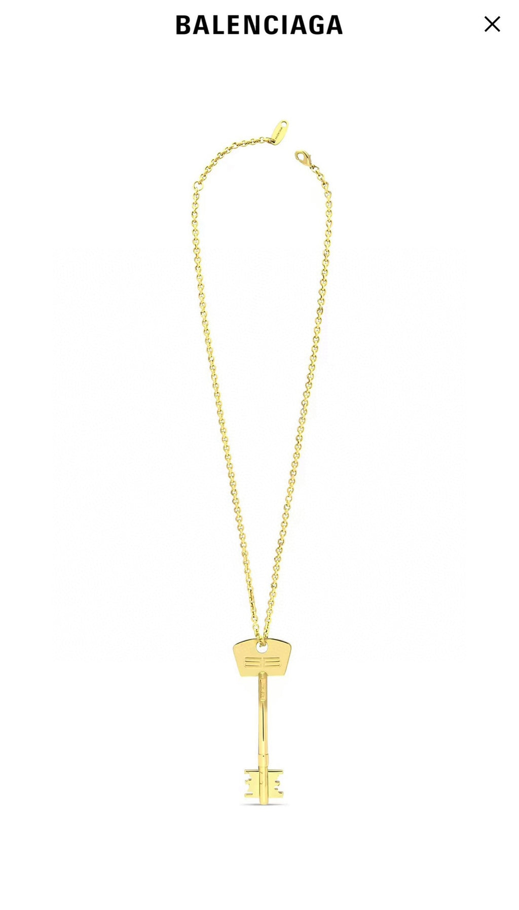 Geometric Emblem Pendant Necklace in Polished Metal-Tone – Design 085 detail view