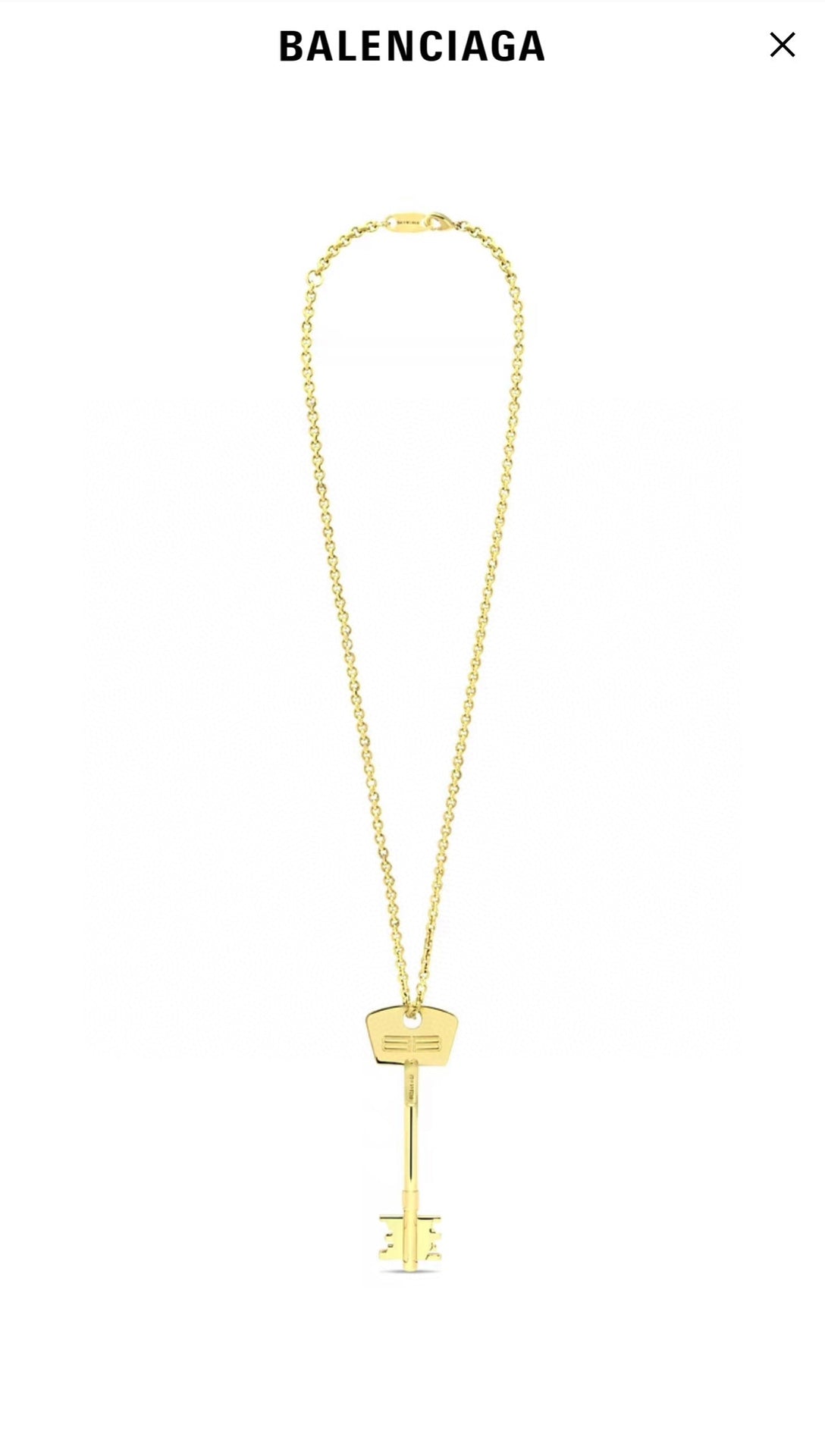 Geometric Emblem Pendant Necklace in Polished Metal-Tone – Design 085 front product view