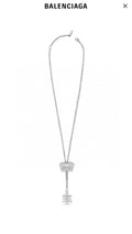 Geometric Emblem Pendant Necklace in Polished Metal-Tone – Design 086 main product view
