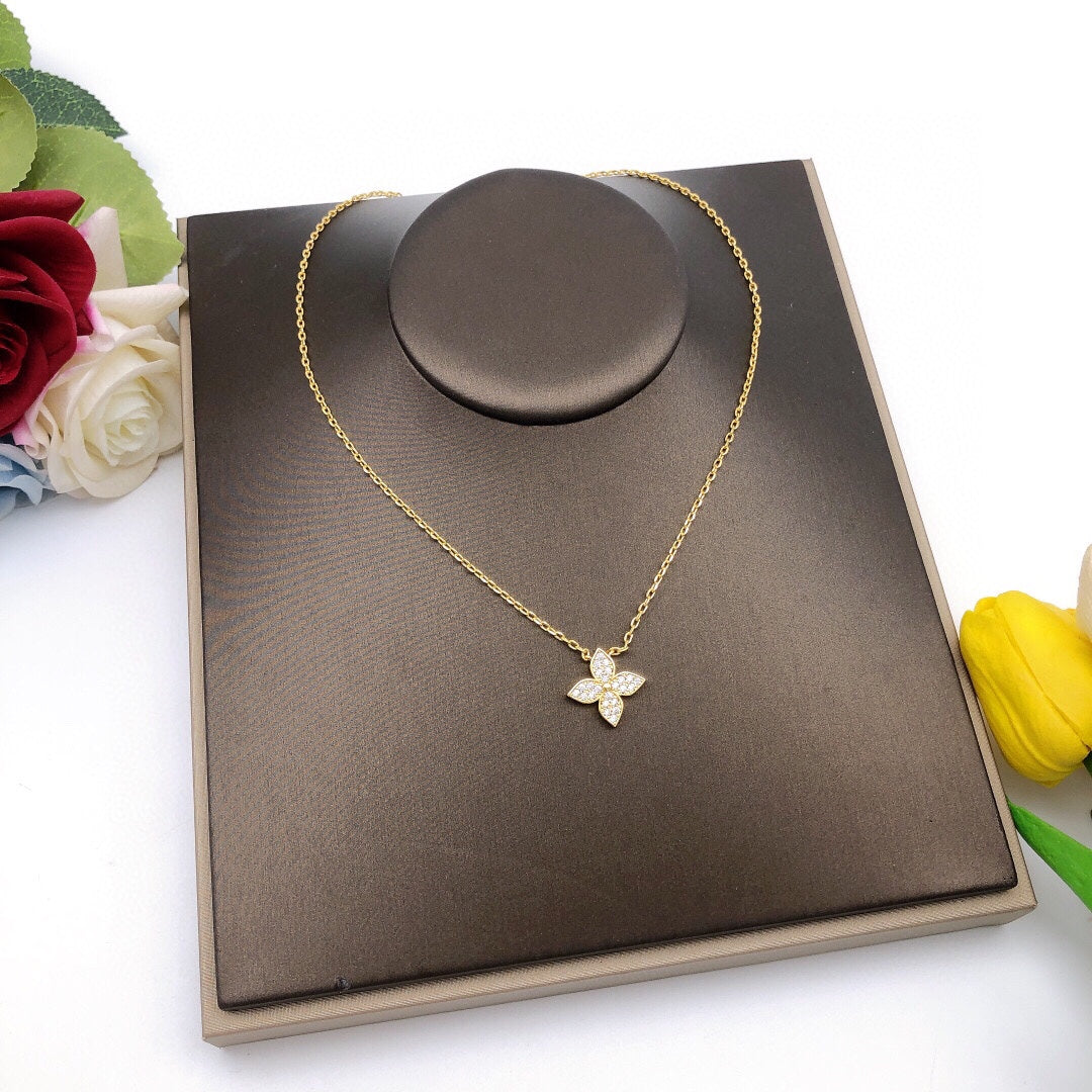 Geometric Emblem Pendant Necklace in Gold-Tone – Design 026 main product view