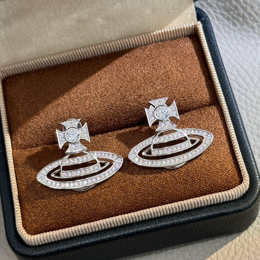 Orb Stud Earrings in Silver-Tone main product view