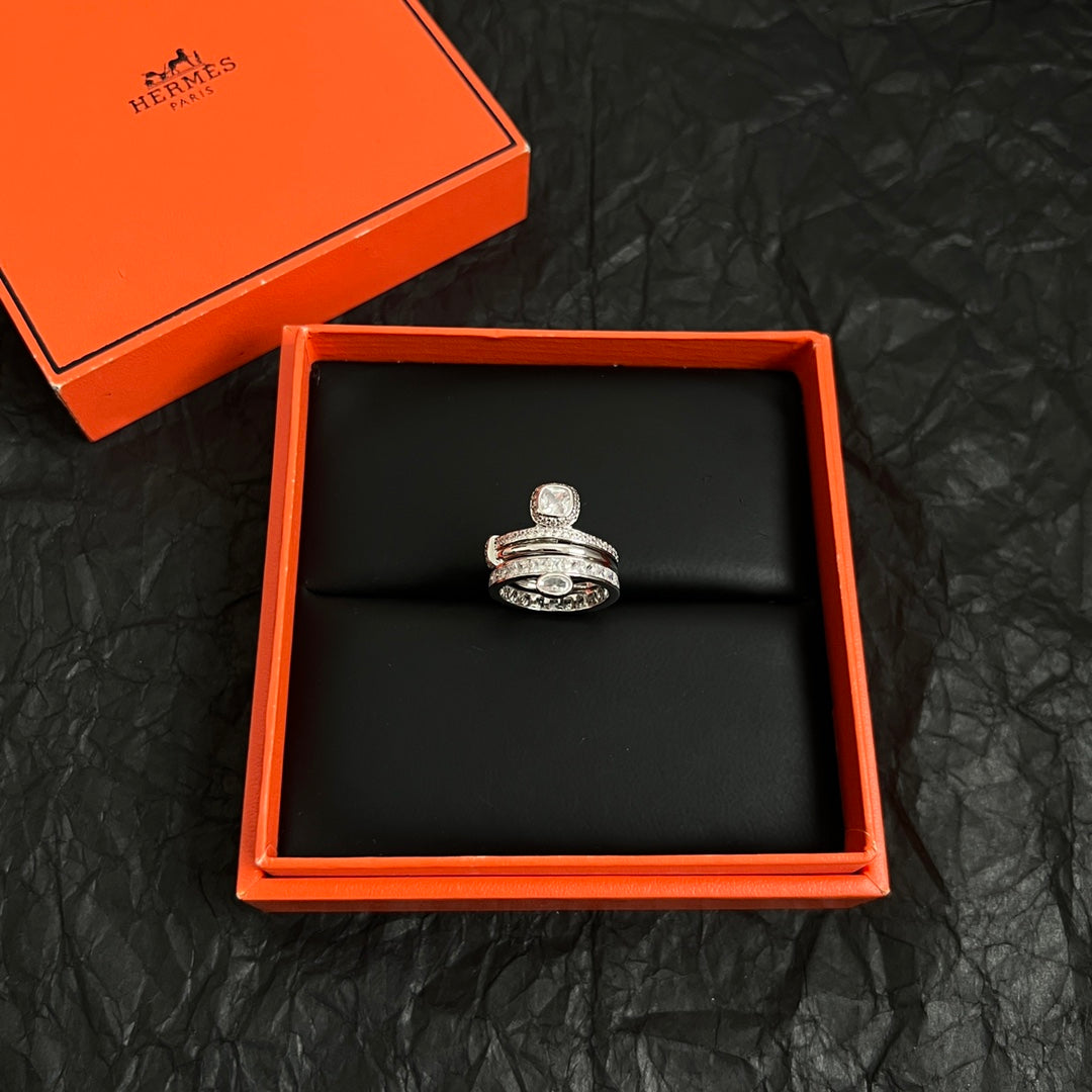 Horse Statement Ring in Polished Metal-Tone – Design 005 side detail