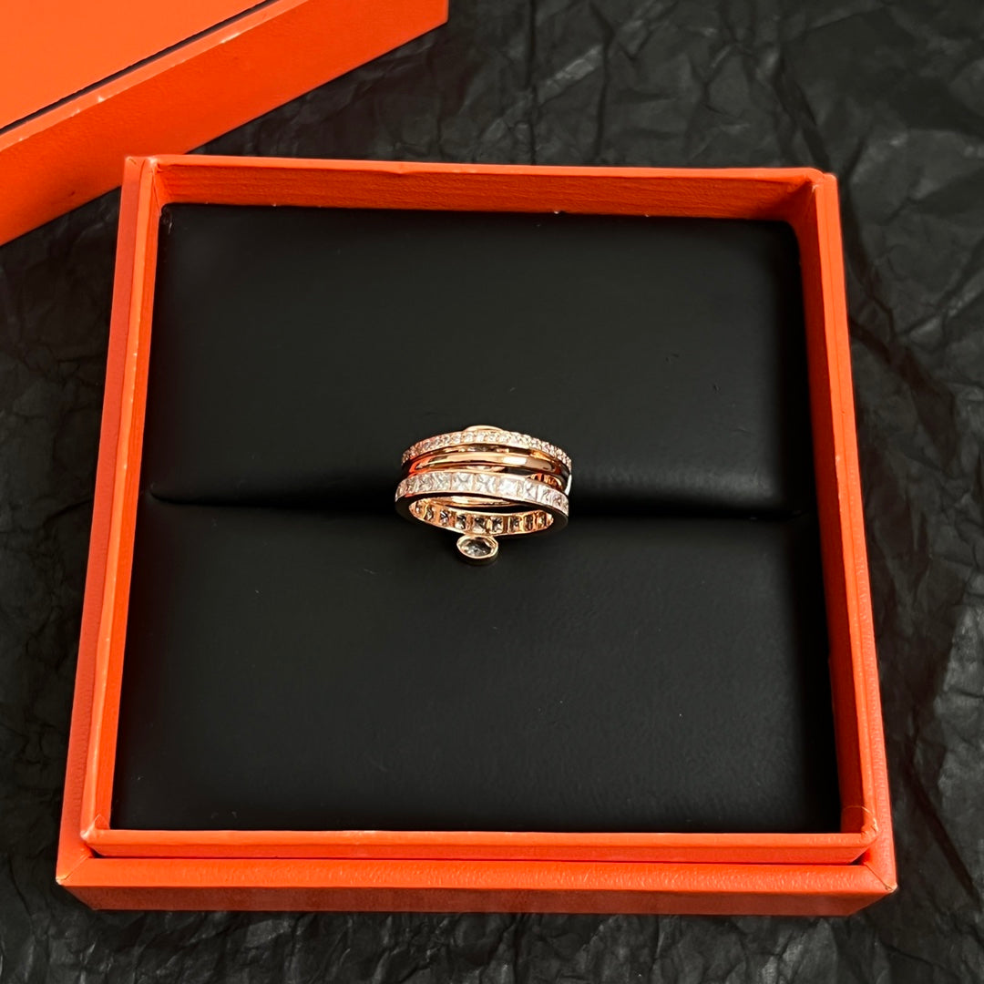 Horse Statement Ring in Polished Metal-Tone – Design 006 styled product view