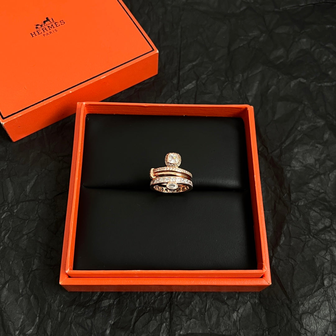 Horse Statement Ring in Polished Metal-Tone – Design 006 side detail