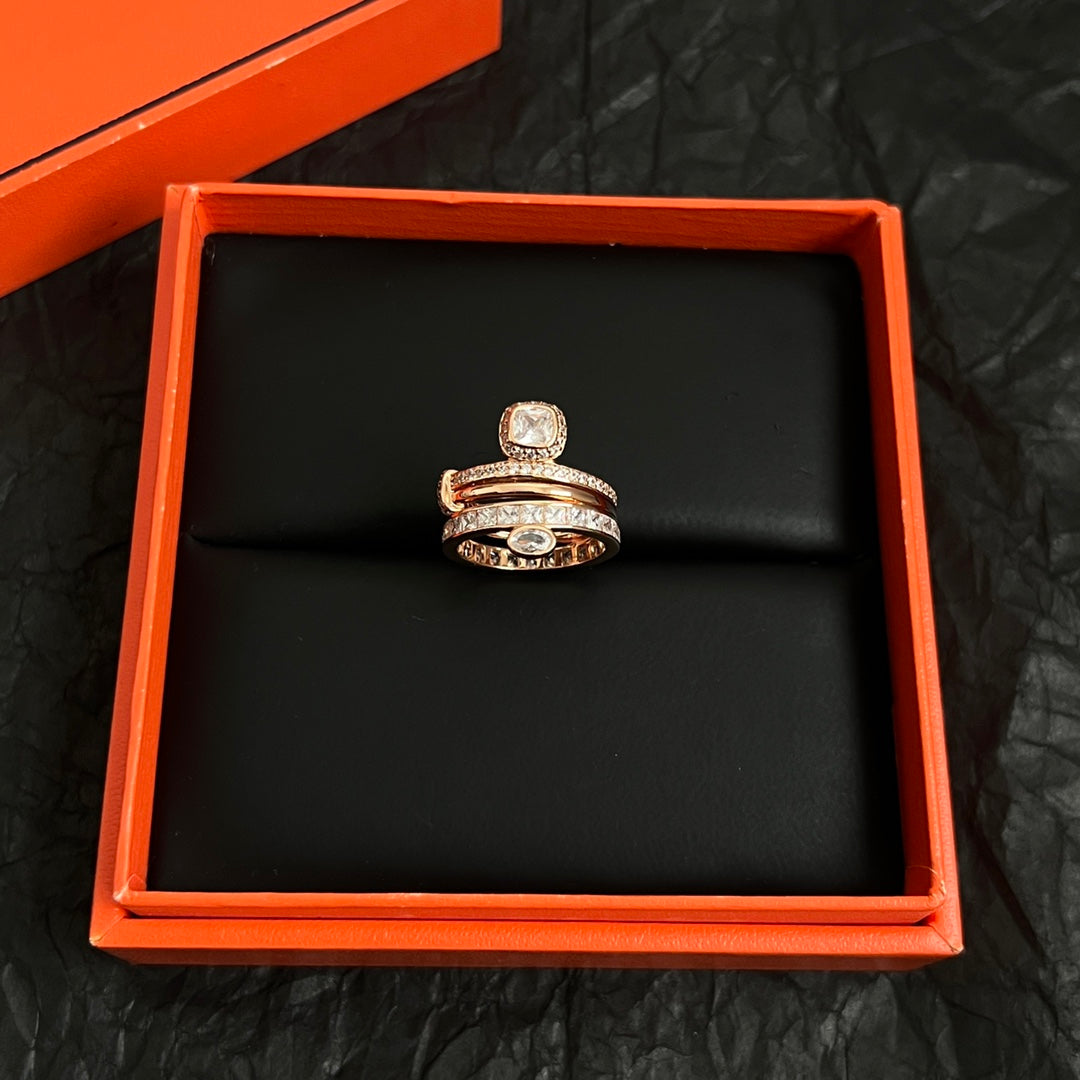 Horse Statement Ring in Polished Metal-Tone – Design 006 main product view
