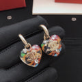 Heart Statement Earrings in Gold-Tone – Heart Detail – Design 002 main product view
