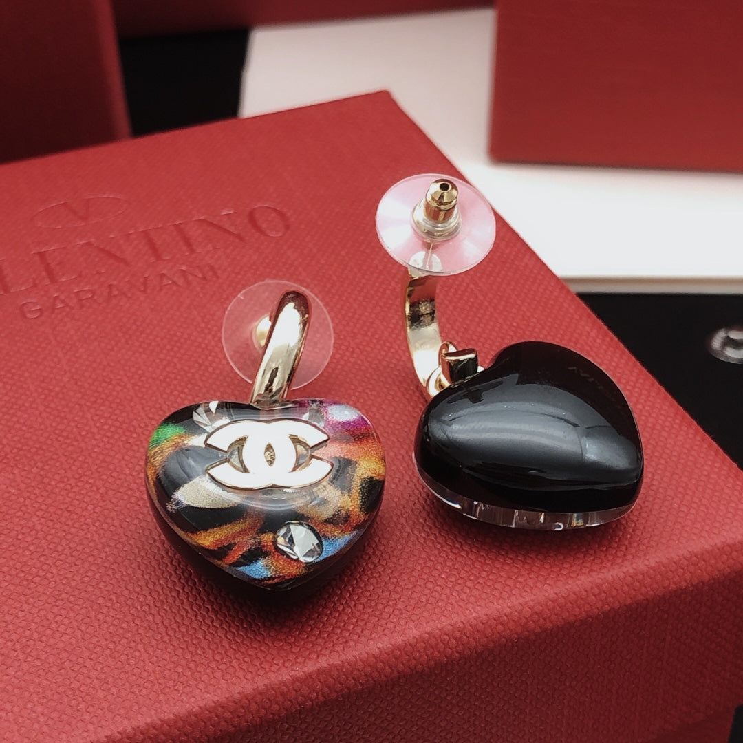 Heart Statement Earrings in Gold-Tone – Heart Detail side detail