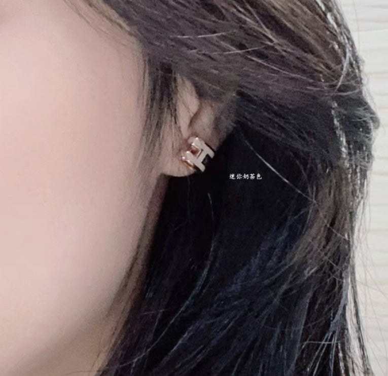 Horse Stud Earrings in Polished Metal-Tone main product view