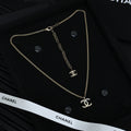 Double-C Emblem Crystal-Accent Pendant Necklace – Design 030 main product view
