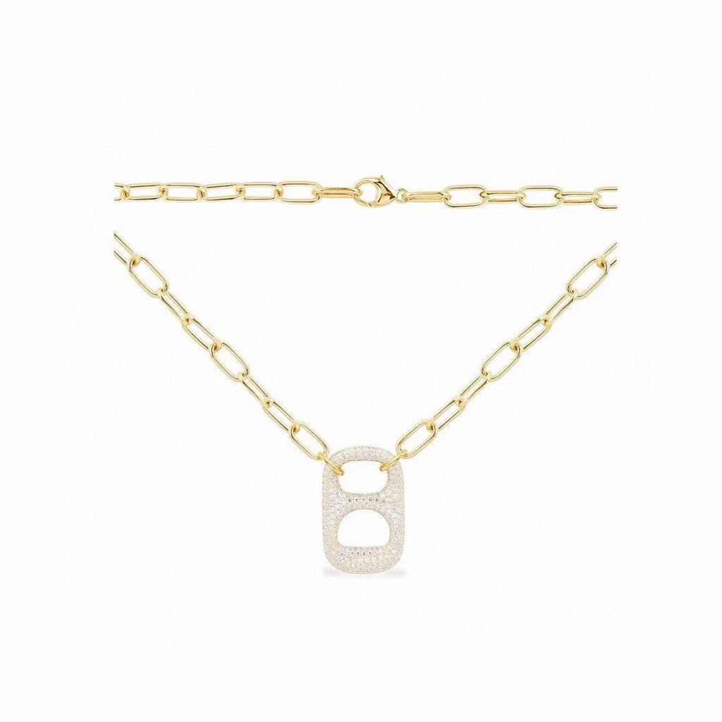 Link Pendant Necklace in Gold-Tone main product view