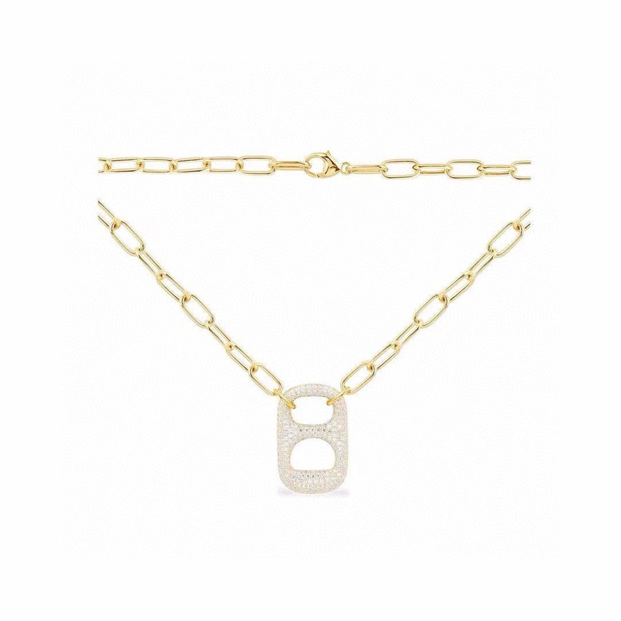 Link Pendant Necklace in Gold-Tone main product view