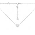 Adjustable Heart Pendant Necklace in Polished Metal-Tone main product view