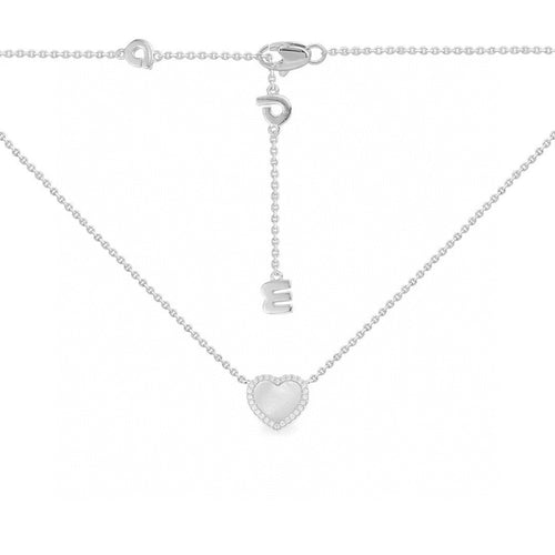 Adjustable Heart Pendant Necklace in Polished Metal-Tone main product view