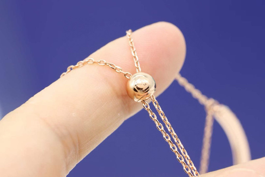 Candy Collarbone Necklace in Polished Metal-Tone main product view
