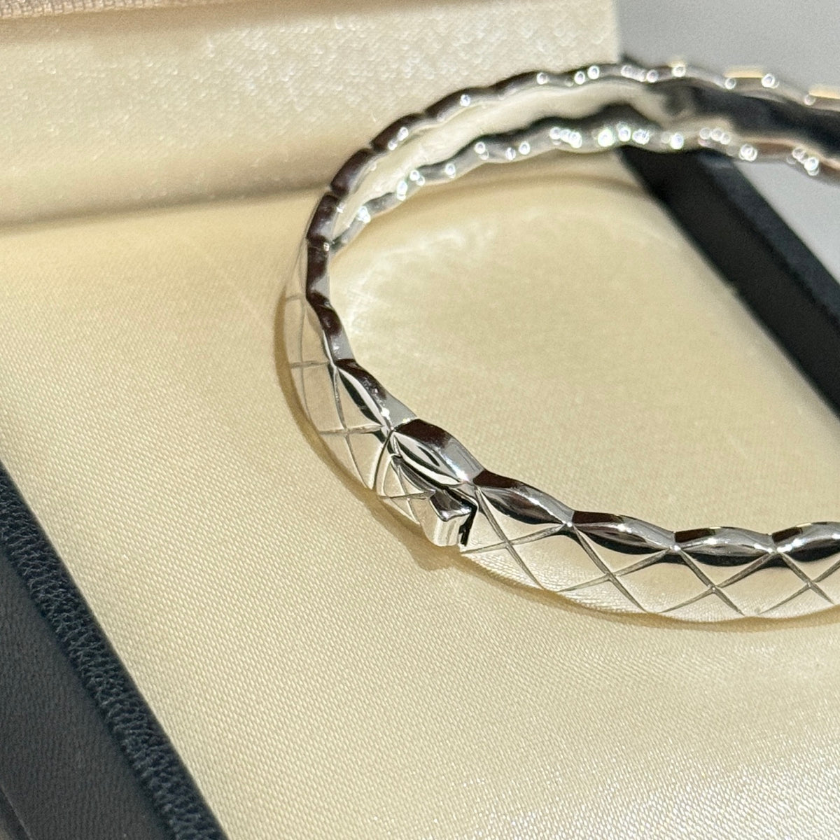 Signature Emblem Bangle in Gold-Tone – Design 008 styled product view
