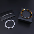 Gothic Emblem Beaded Bracelet in Antique Silver-Tone – Design 05 main product view