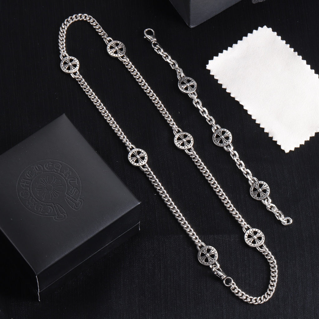 Gothic Emblem Pendant Necklace in Metal-Tone – Design 50 main product view