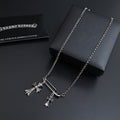Gothic Emblem Pendant Necklace in Antique Silver-Tone – Design 04 main product view