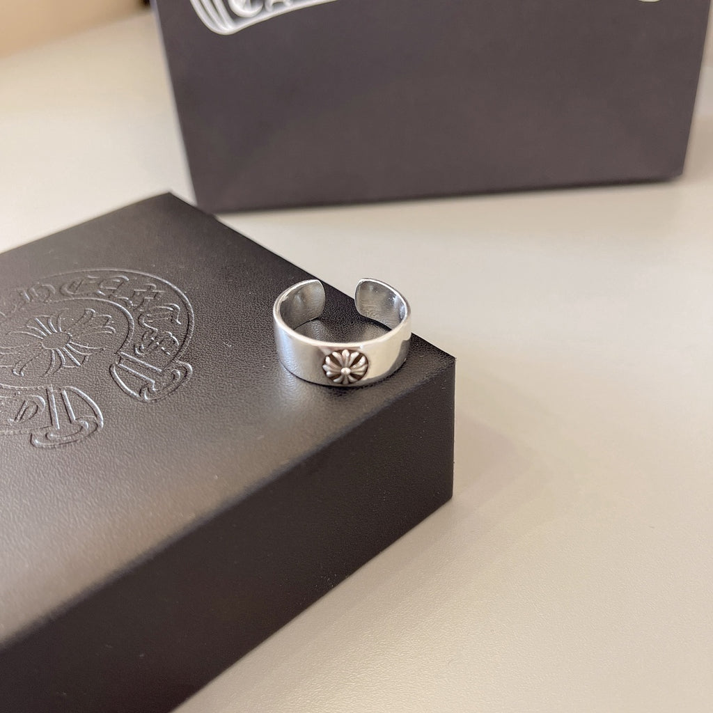 Gothic Emblem Statement Ring in Metal-Tone – Design 05 main product view