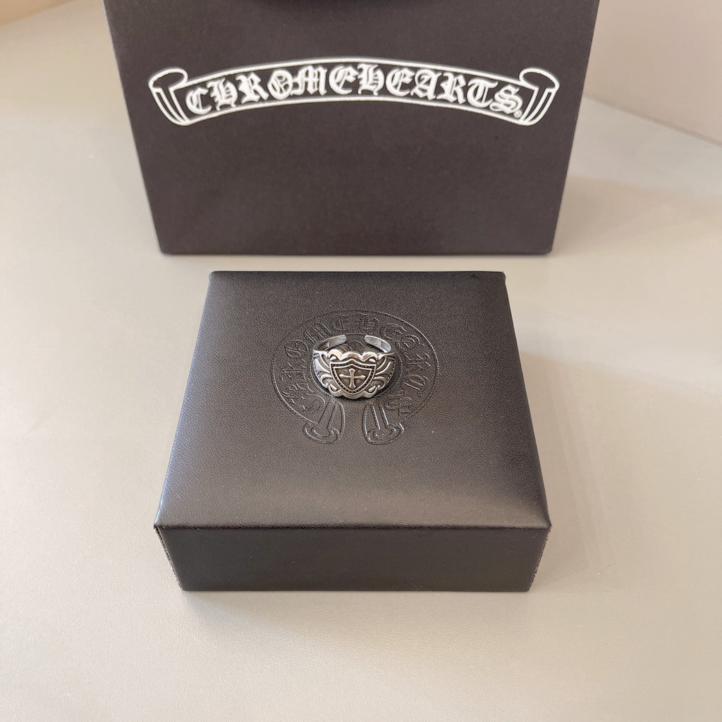 Gothic Emblem Statement Ring in Metal-Tone – Design 02 main product view