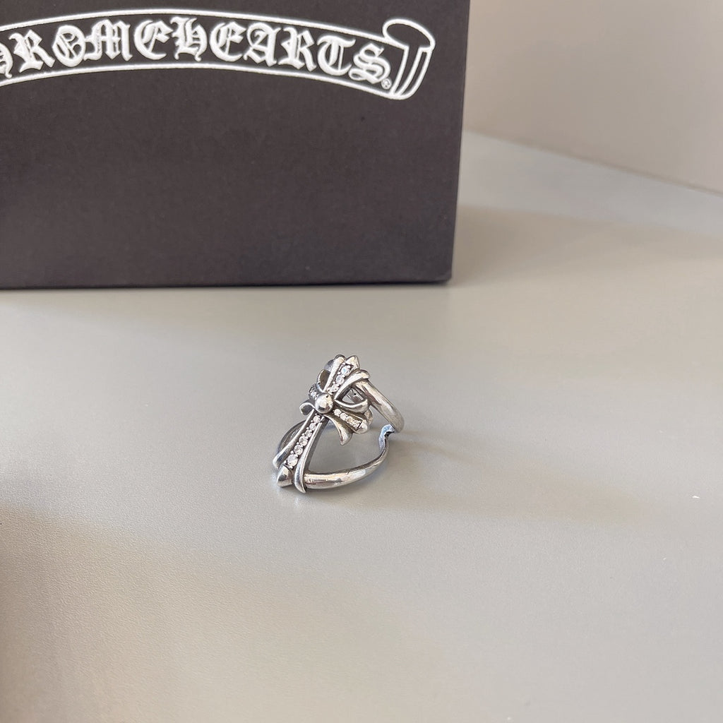 Gothic Emblem Statement Ring in Metal-Tone – Design 03 main product view