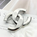 Double-C Emblem Brooch in Silver-Tone – Design 004 main product view