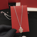 Heart Pendant Necklace in Gold-Tone – Heart Detail – Design 002 main product view