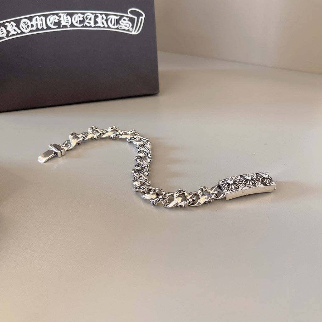 Gothic Emblem Statement Bracelet in Metal-Tone – Design 05 main product view