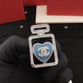 Heart Brooch in Gold-Tone – Heart Detail – Design 003 main product view