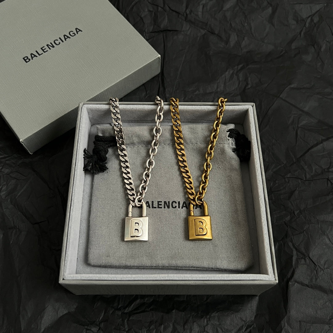 Geometric Emblem Pendant Necklace in Polished Metal-Tone – Vintage Detail – Design 084 detail view