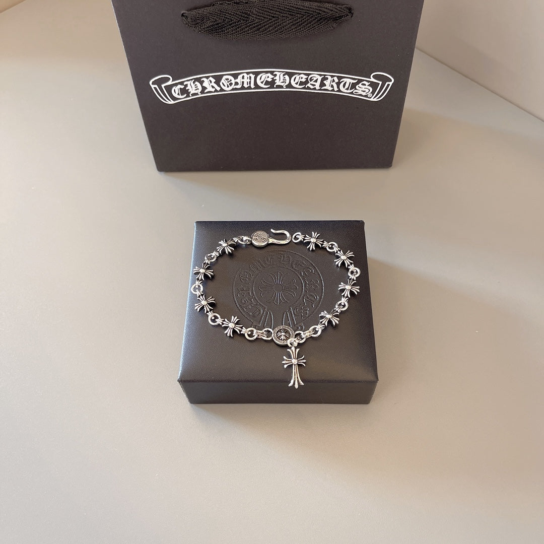 Gothic Emblem Statement Bracelet in Metal-Tone – Design 10 main product view