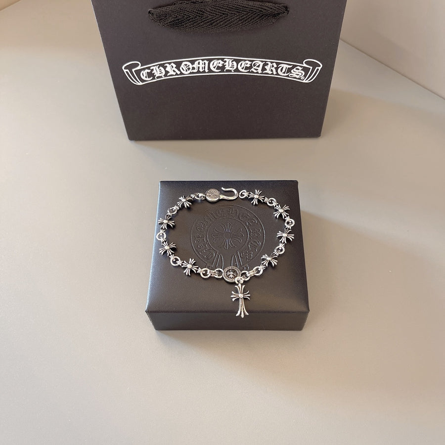 Gothic Emblem Statement Bracelet in Metal-Tone – Design 10 main product view