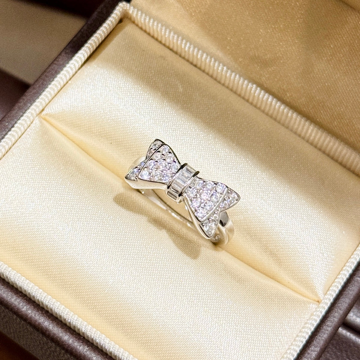 Bow Statement Ring in Gold-Tone side detail