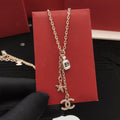 Star Pendant Necklace in Gold-Tone – Star Detail – Design 003 main product view