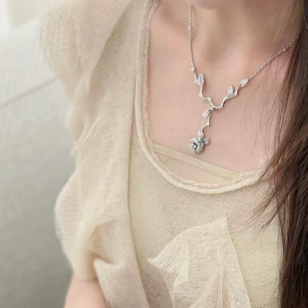 Signature Emblem Pendant Necklace in Gold-Tone – Design 004 detail view